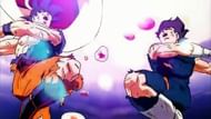 Goku and Vegeta fusing ( image via Toei Animation)